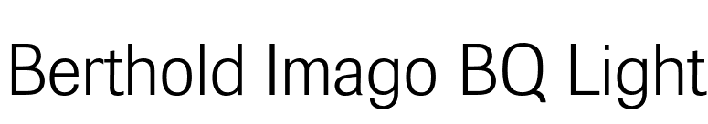 Berthold Imago BQ Light font preview