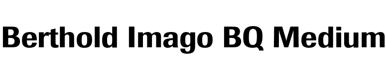 Berthold Imago BQ Medium font preview