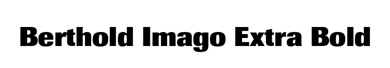 Berthold Imago Extra Bold font preview
