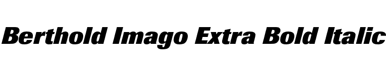 Berthold Imago Extra Bold Italic font preview