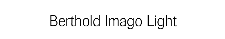 Berthold Imago Light font preview