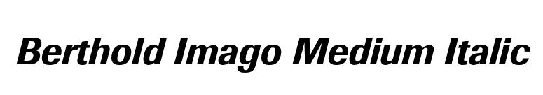 Berthold Imago Medium Italic font preview