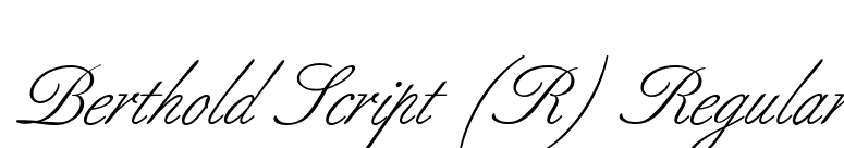 Berthold Script (R) Regular font preview