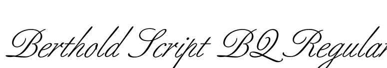 Berthold Script BQ Regular font preview