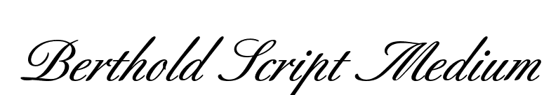 Berthold Script Medium font preview