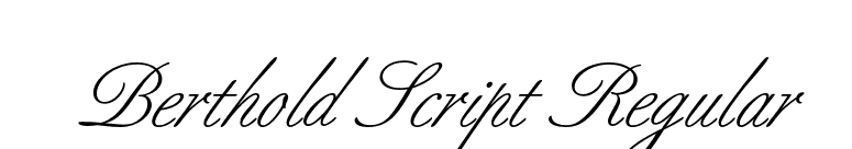 Berthold Script Regular font preview