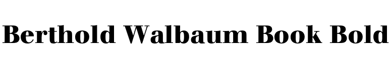 Berthold Walbaum Book Bold font preview