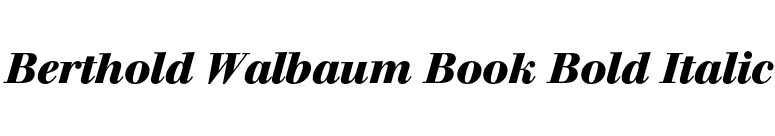 Berthold Walbaum Book Bold Italic font preview