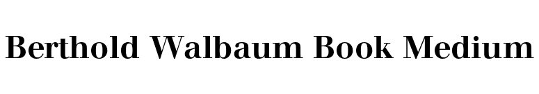 Berthold Walbaum Book Medium font preview