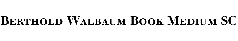Berthold Walbaum Book Medium SC font preview