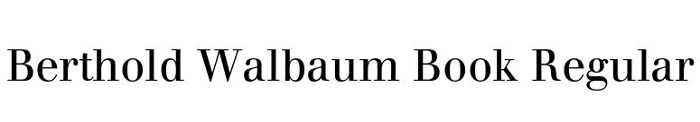 Berthold Walbaum Book Regular font preview