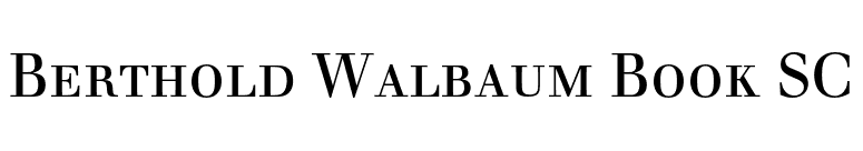 Berthold Walbaum Book SC font preview