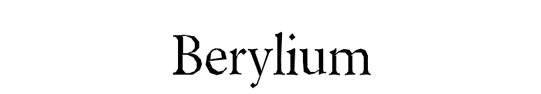 Berylium font preview
