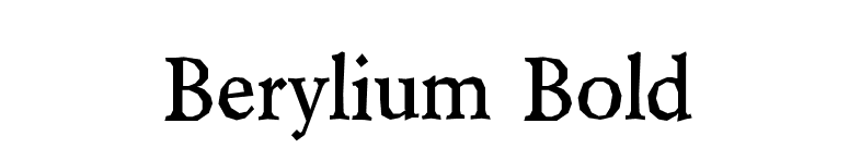 Berylium Bold font preview