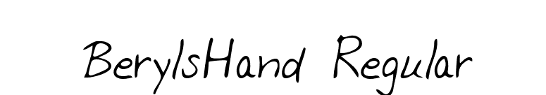 BerylsHand Regular font preview