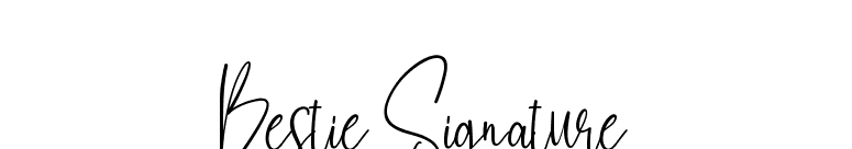 Bestie Signature font preview