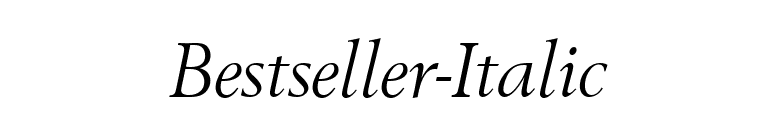 Bestseller-Italic font preview