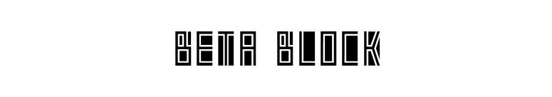 Beta Block font preview