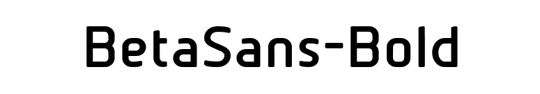 BetaSans-Bold font preview