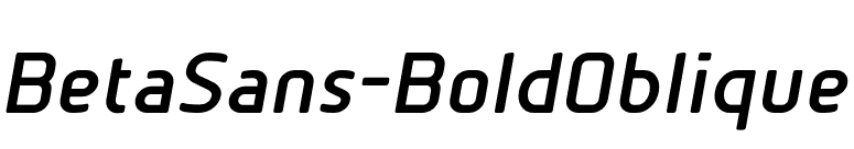 BetaSans-BoldOblique font preview
