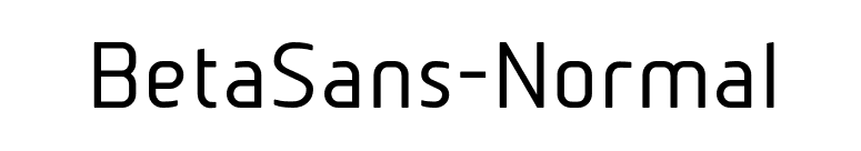 BetaSans-Normal font preview