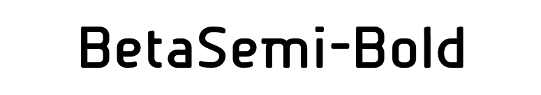 BetaSemi-Bold font preview