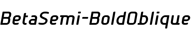 BetaSemi-BoldOblique font preview