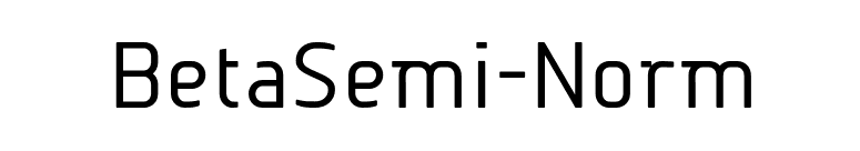 BetaSemi-Norm font preview