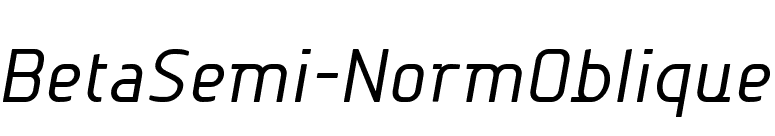 BetaSemi-NormOblique font preview