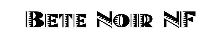Bete Noir NF font preview