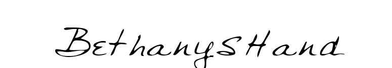 BethanysHand font preview