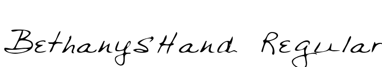 BethanysHand Regular font preview
