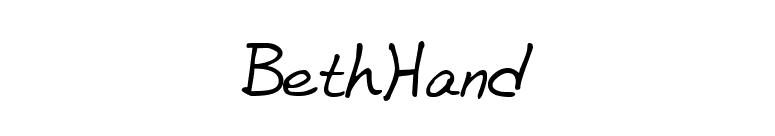 BethHand font preview