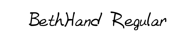 BethHand Regular font preview