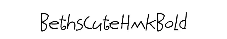 BethsCuteHmkBold font preview