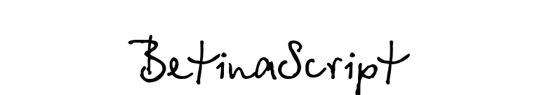 BetinaScript font preview