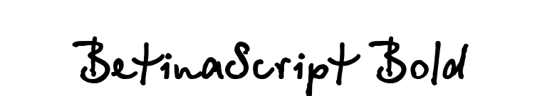 BetinaScript Bold font preview