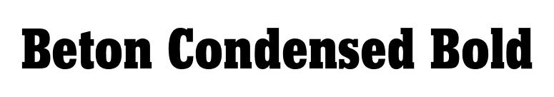 Beton Condensed Bold font preview