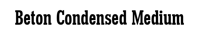 Beton Condensed Medium font preview