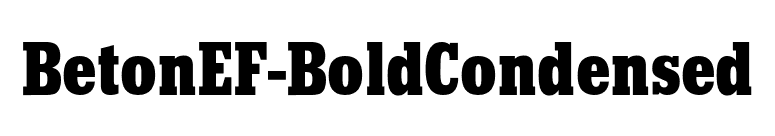 BetonEF-BoldCondensed font preview