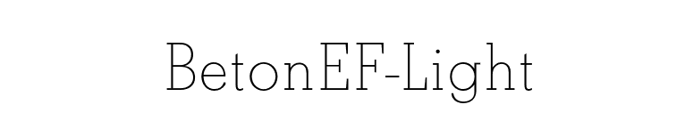 BetonEF-Light font preview
