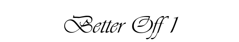 Better Off 1 font preview