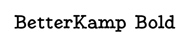 BetterKamp Bold font preview