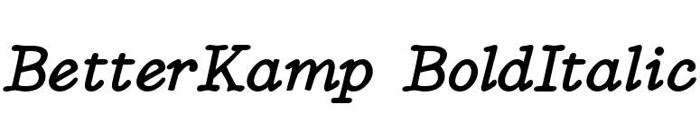 BetterKamp BoldItalic font preview