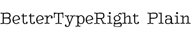 BetterTypeRight Plain font preview