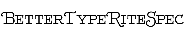 BetterTypeRiteSpec font preview