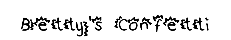 Betty's Confetti font preview