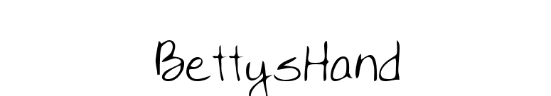 BettysHand font preview