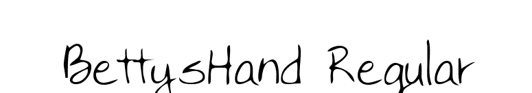 BettysHand Regular font preview