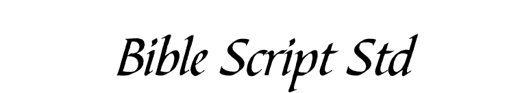 Bible Script Std font preview